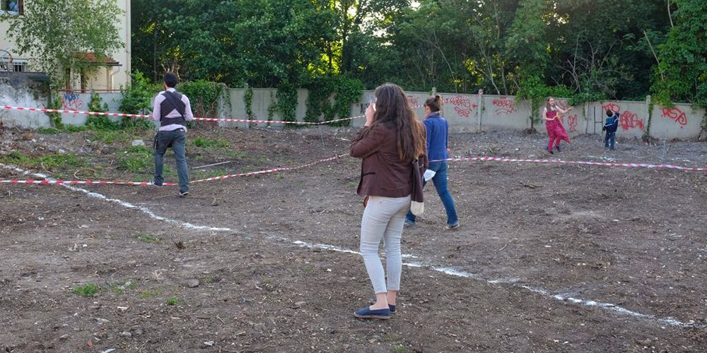 La découverte du terrain avant la mise en route du chantier du Jardin divers