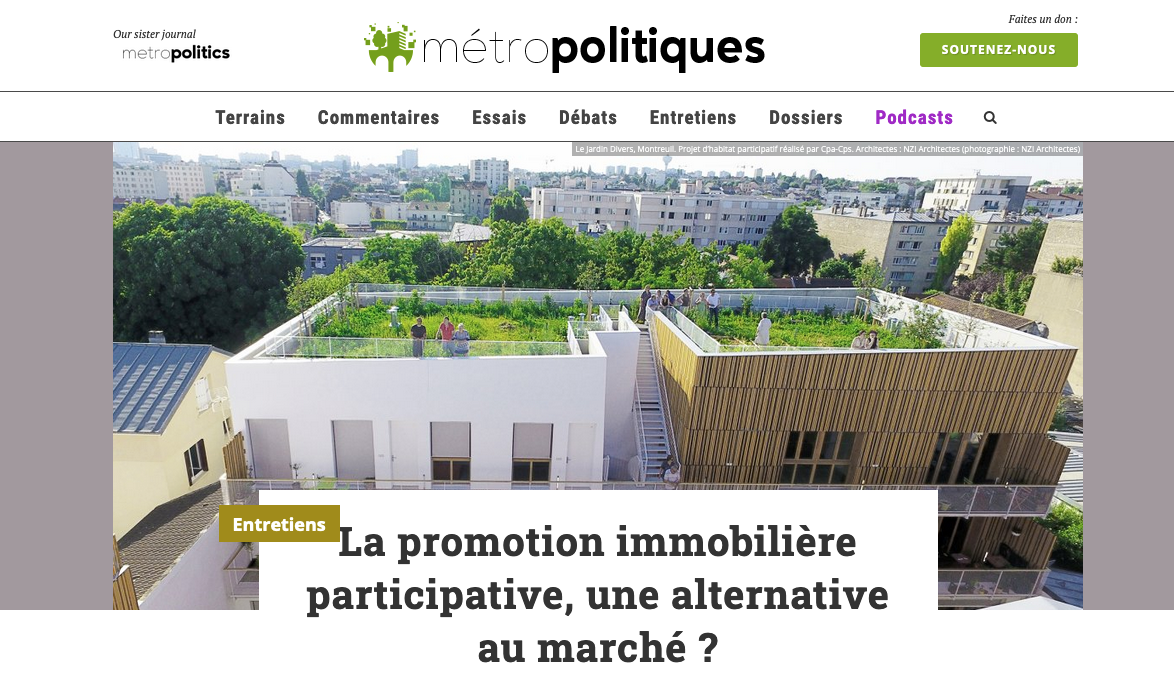 La promotion immobilière participative, une alternative au marché ?